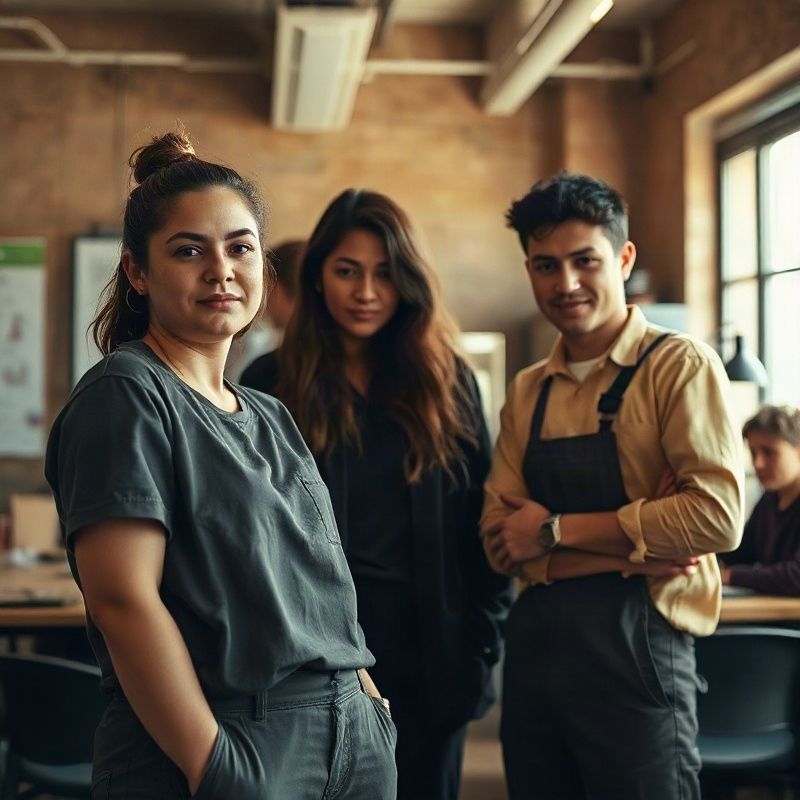 Jóvenes trabajadores uruguayos en un entorno laboral del interior